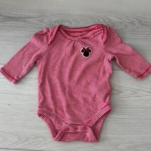 GAP Red and White Striped Bodysuit